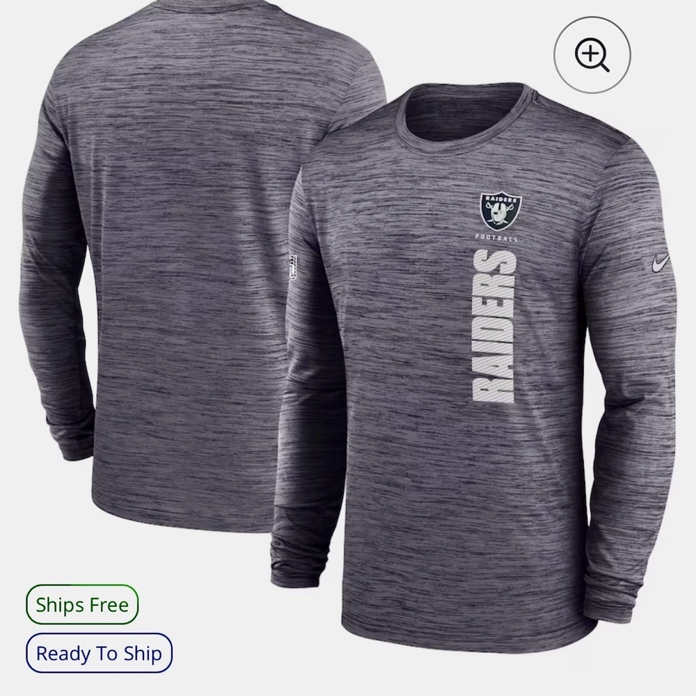 Men’s Las Vegas Raiders Nike dry fit shirt NWT